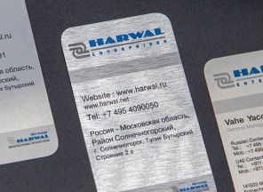 Визитки из пластика и металла