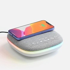 Bluetooth колонка с беспроводной зарядкой и подсветкой Terrafonic