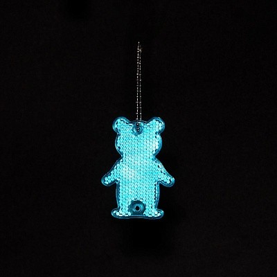 Пешеходный светоотражатель с цепочкой «Мишка»