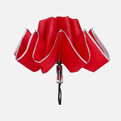 Зонт наоборот складной Futurum со светоотражающим кантом