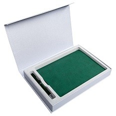 Коробка Silk с ложементом под ежедневник 15х21 см и ручку, ver.2