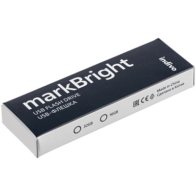 Флешка markBright с красной подсветкой