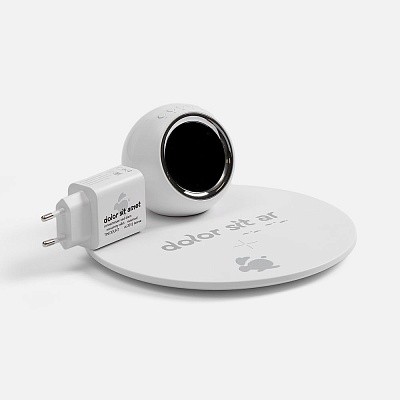 Станция беспроводной зарядки с часами и подсветкой GlobeBee