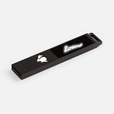 Флешка markBright Black с белой подсветкой