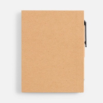 Мини-блокнот Eco Light с ручкой с черными элементами