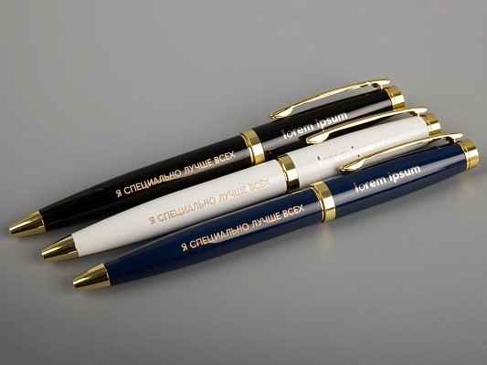 Ручка шариковая Letra Gold, глянцевая
