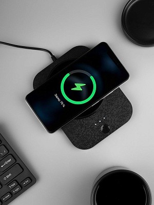 Кружка с подогревом и беспроводной зарядкой Dual Base Plus