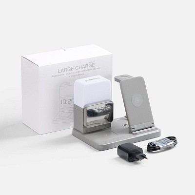 Зарядная станция с электронными часами и подсветкой Large Charge ver.3