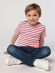 Футболка детская Miles Kids белая с красным