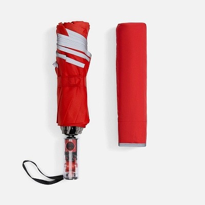 Зонт наоборот складной Futurum со светоотражающим кантом