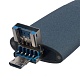 Флешка Pebble Universal, USB 3.0, серо-синяя