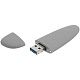 Флешка Pebble Universal, USB 3.0, серая