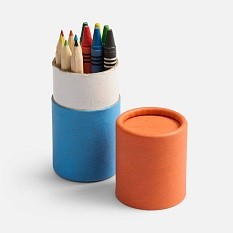 Набор цветных карандашей с мелками Kiddo Tube