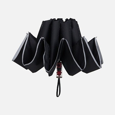 Зонт наоборот складной Futurum со светоотражающим кантом