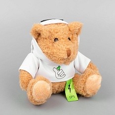Мягкая игрушка «Мишка Cuddleton» в белом худи