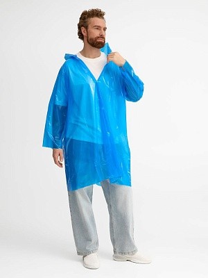 Дождевик-плащ CloudTime с печатью в один цвет на заказ