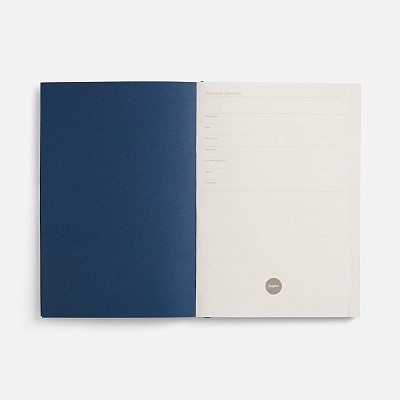Ежедневник Flat, недатированный, синий