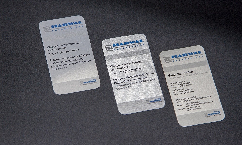Визитки из пластика и металла